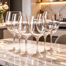 Kit com 6 Taças de Vidro Agua e vinho Tinto Luxo